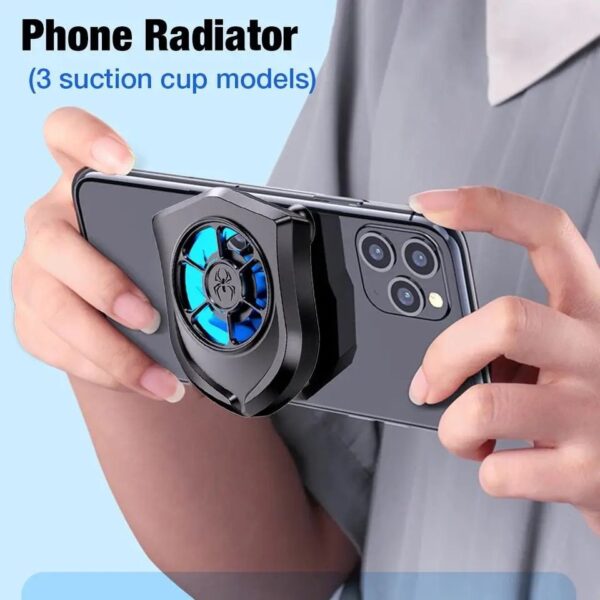 Mobile Phone Radiator Universal Phone Cooler Fan Suction Cup Holder Heat Sink